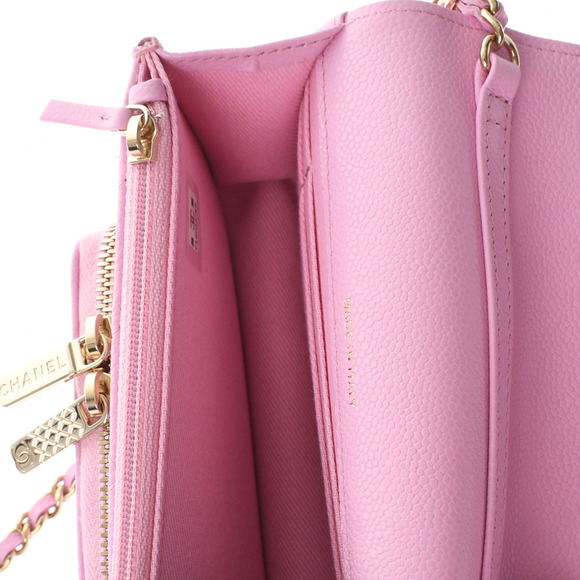 Chanel Matelasse Infinity Mini Pink Gold hardware Grained Calfskin Chain Wallet - Picture 10 of 10